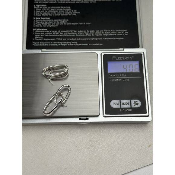 Milor Ultrafine 950 Purer Than Sterling Silver Pierced Earrings Double Oval Box - Picture 13 of 13